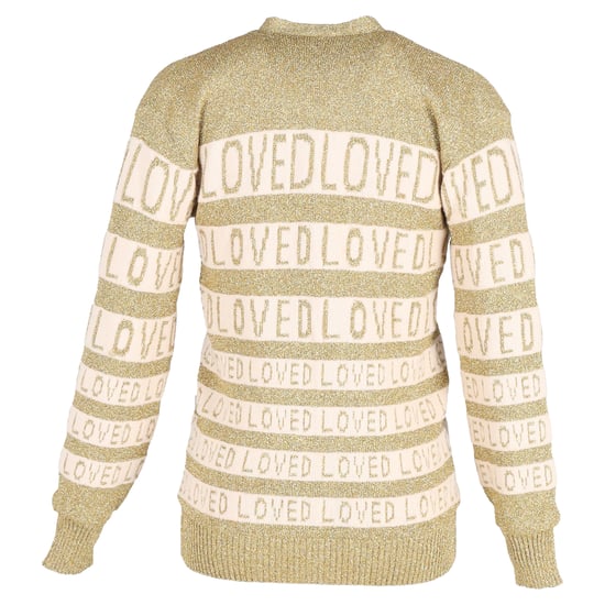 Gucci Loved Oversized Lurex-Cardigan aus goldener Wolle - Image 3