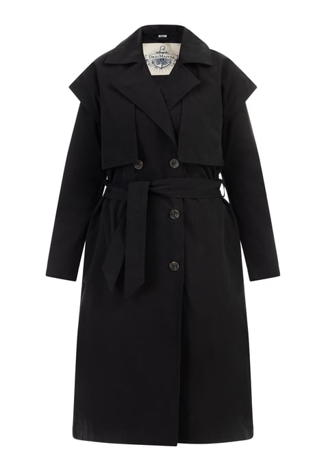 Dreimaster Trenchcoat Damen schwarz - Image 1