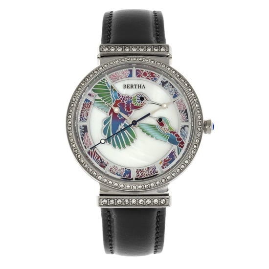 Bertha Emily Perlmutt-Lederarmbanduhr - Image 1