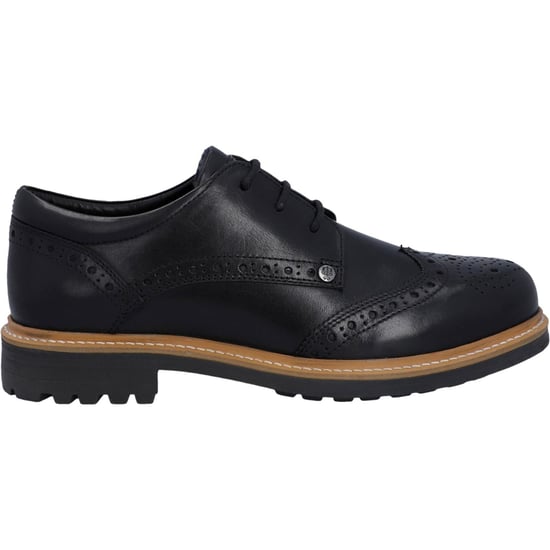 Hunter Cawdor Leder Herren Schwarz Brogues Schuhe - Image 6