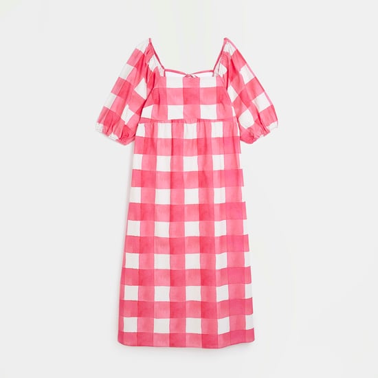 River Island Womens Midi Dress Pink Gingham