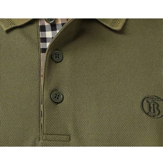 Burberry Branded Circle Logo Olive Poloshirt - Image 3