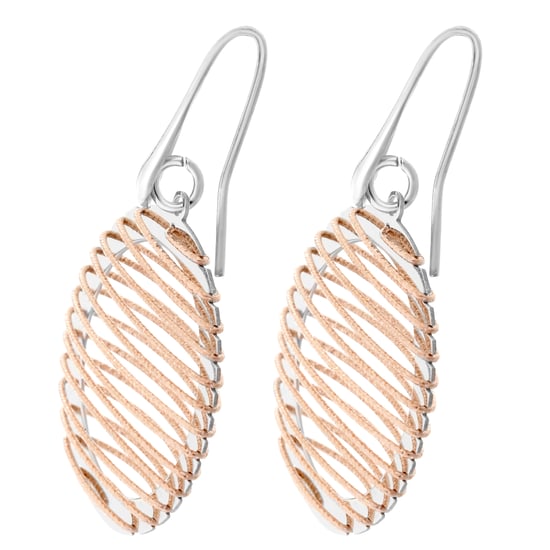 Orphelia 'Zelia' Damen 925 Sterling Silber Tropfohrringe - Silber/Rosé ZO-7180 - Image 4