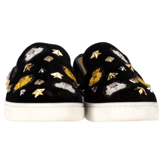 Christian Louboutin Mister Academy Slip-On Sneakers aus schwarzem Samt - Image 2