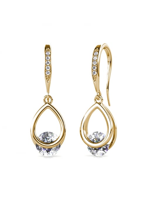 Tristin Hakenohrringe - Gold und Kristall - Image 1