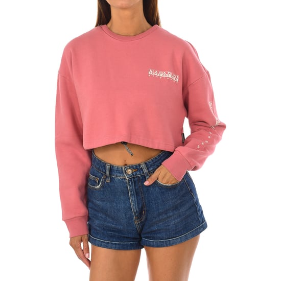 B-ROEN CROPPED long sleeve crew neck sweatshirt GA4FS9 woman