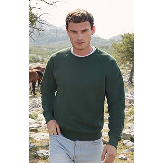 Fruit Of The Loom Herren Raglan-Ärmel Belcoro® Sweatshirt (Klassisch Olive) - Image 3