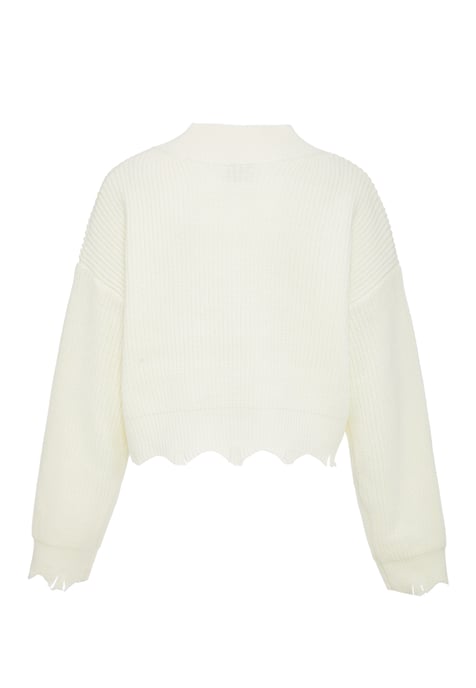 Mymo Pullover Damen Wollweiß - Image 2