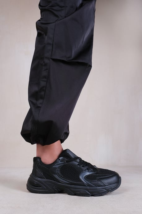 Where's That From Womens 'Echo' Fashion Lace Up Trainers With Mesh Detail