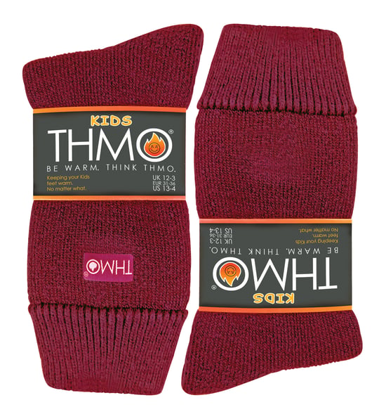 Kinder Thermosocken für den Winter | THMO | Warme flauschige Fleece-Innensocken für Jungen & Mädchen - Fuchsia - Image 2