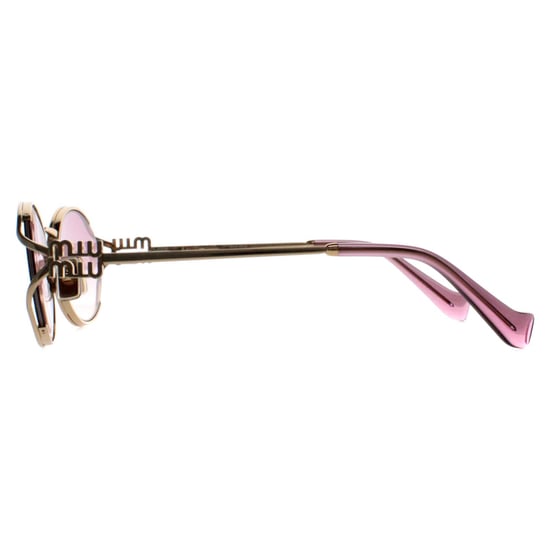 Miu Miu Oval Womens Gold Brown Gradient Violet MU52YS