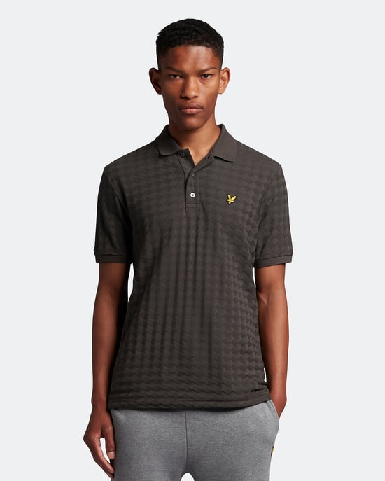 Lyle & Scott Argyle Polohemd in Grau - Image 1