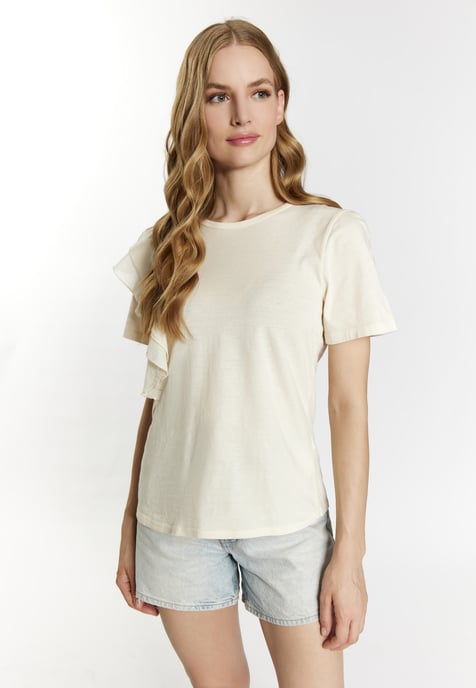 Dreimaster T-Shirt Damen Wollweiß - Image 3