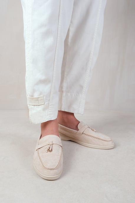 Where's That From Womens 'Pegasus' Slip On Trim Loafers With Accessory Detailing - Image 2