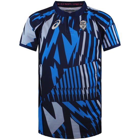 Asics Stade Francais Replica Herren-Rugby-Shirt, Marineblau - Image 1