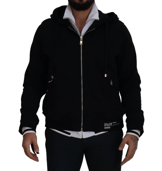Dolce & Gabbana Schwarze Polyester Kapuzenjacke mit vollem Reißverschluss für Herren - Image 2