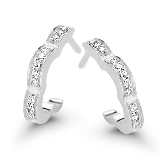 Orphelia 'Onyx' Damen 925 Sterling Silber Set: Kettenanhänger + Ohrringe - Silber SET-7127 - Image 3
