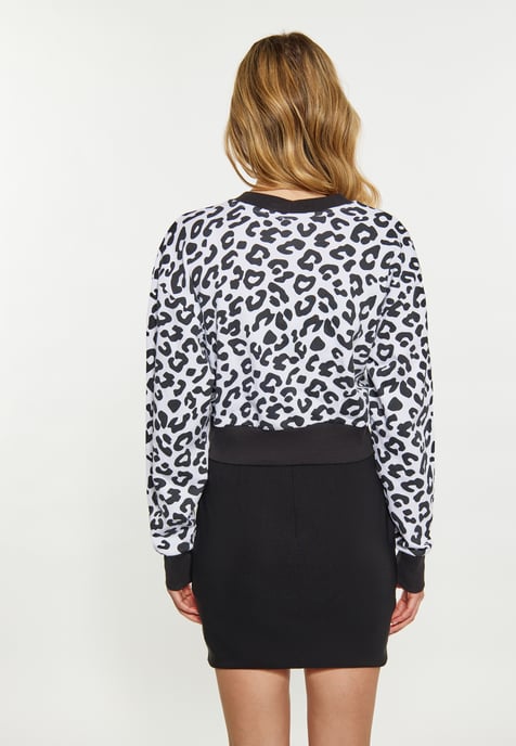 Mymo Sweatshirt Damen Weiss Leo - Image 4