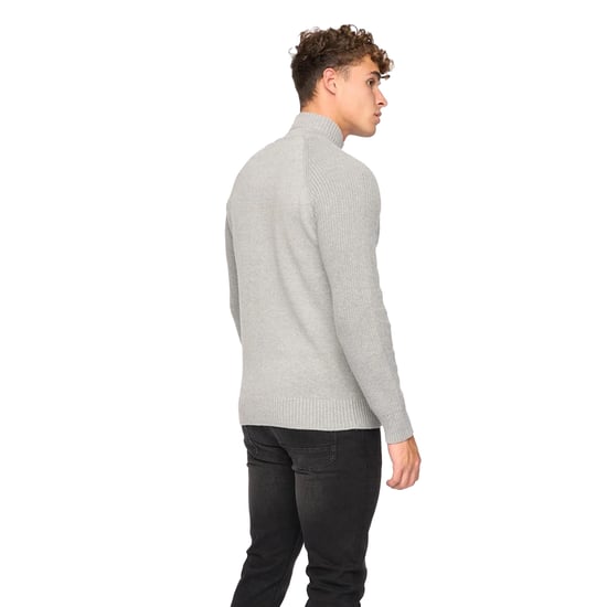 Crosshatch - "Birchin" Pullover Durchgehender Reißverschluss für Herren (Grau) - Image 2