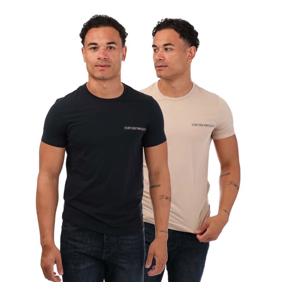 Lot 2 t-shirts Lounge col rond Emporio Armani EA7 Pour Homme en Multicolor - Image 1