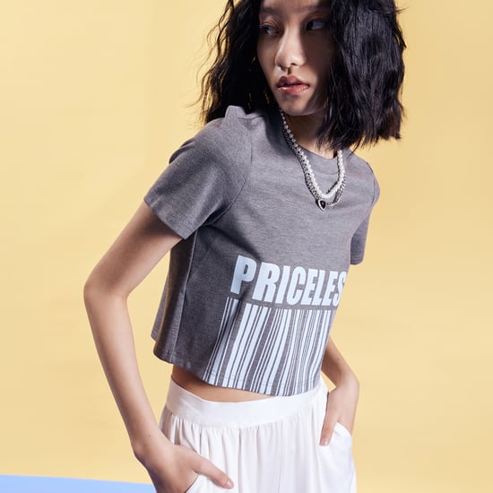 Typo-Druck Crop-T-Shirt - Image 5