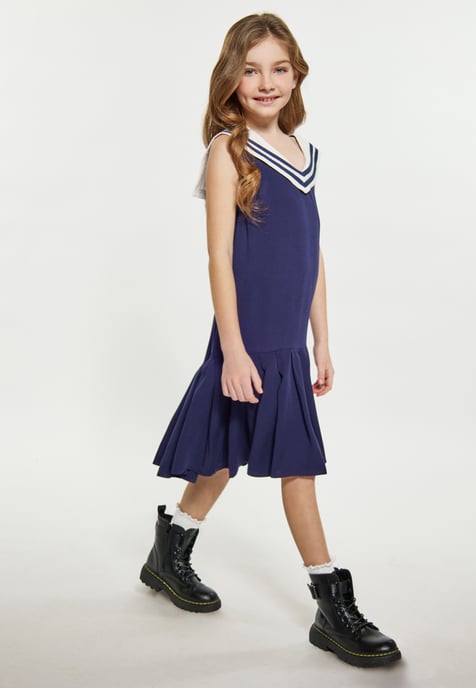 Dreimaster Kleid Mädchen (Kids) Marine - Image 3