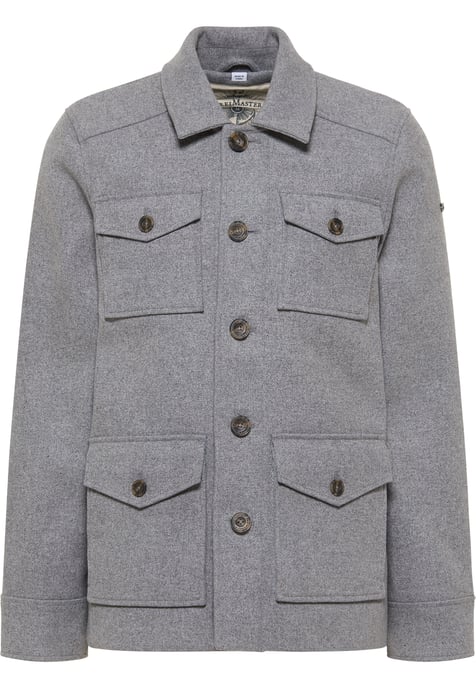 Dreimaster Übergangsjacke aus Wollgemisch Herren Grau Melange - Image 1