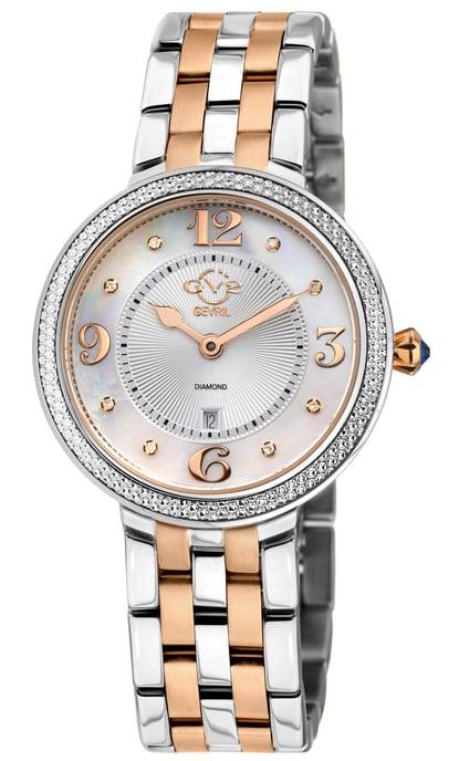 GV2 Womens Verona Schweizer Quarz Diamant Edelstahl Uhr - Image 1