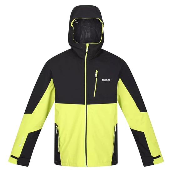 Regatta Mens Wentwood VII 3 in 1 Waterproof Jacket (Black/Bright Kiwi)