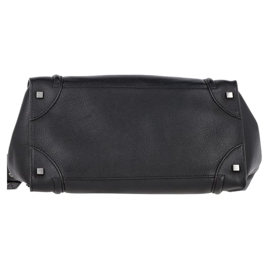 Celine Drummed Schulterreisetasche aus schwarzem Leder - Image 4