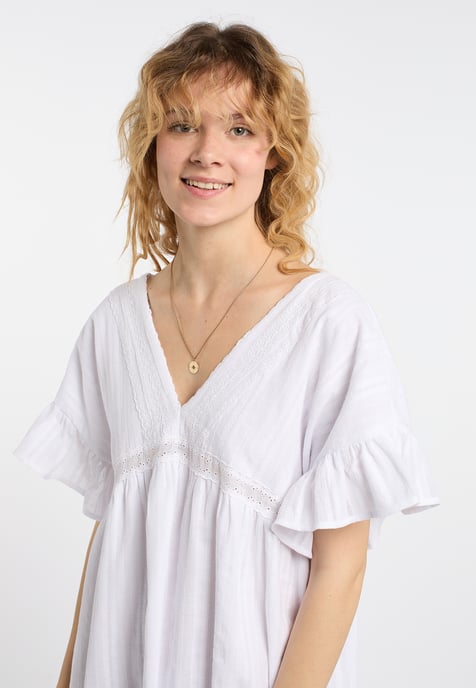 Dreimaster Kleid Damen Weiss - Image 5