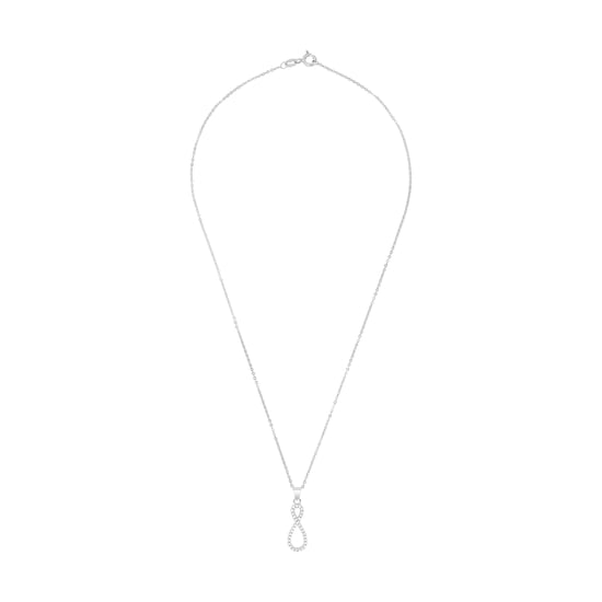 Amor chain with pendant for ladies, 925 Sterling silver, zirconia synth. | Infinity