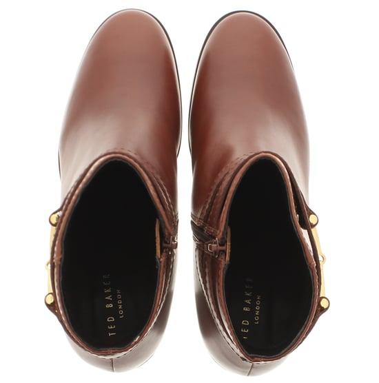 Ted Baker Damenstiefel Anisea Leder Blockabsatz Tan - Image 6