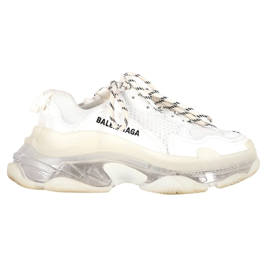 Balenciaga Clear Sole Triple S Sneakers aus weißem Polyester - Image 1