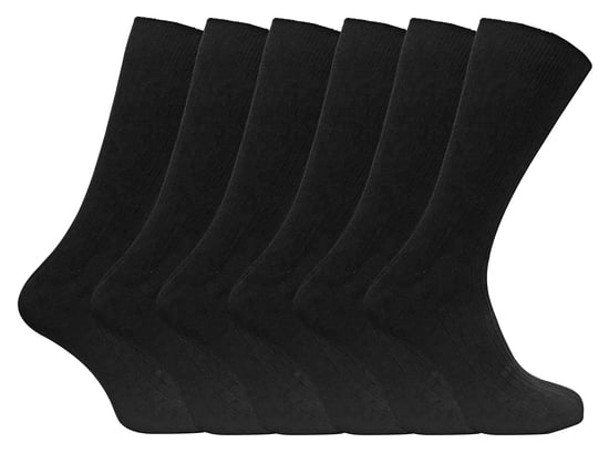 6 Pack Herren weich 100% Baumwolle atmungsaktiv farbig gerippt Kleid Socken - Image 1