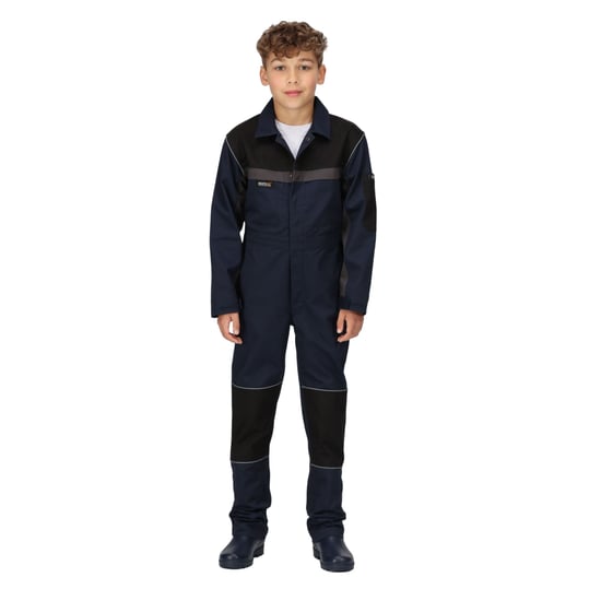 Regatta - Jumpsuit Schnappverschluss für Kinder (Marineblau/Schwarz) - Image 3