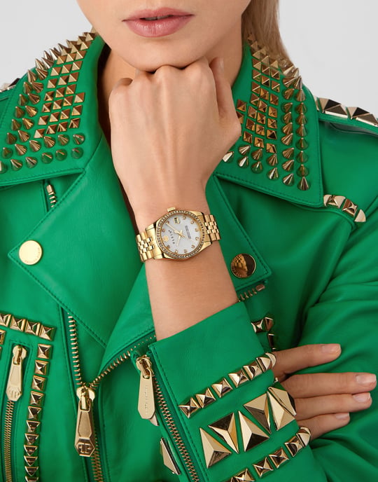 Philipp Plein Date Superlative Gold Damen Armbanduhr PWYAA0323 - Image 3