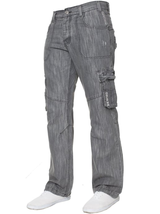 Enzo Men's Combat Denim Jeans