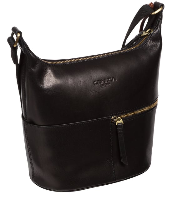 Little Kristin' Black Leather Shoulder Bag