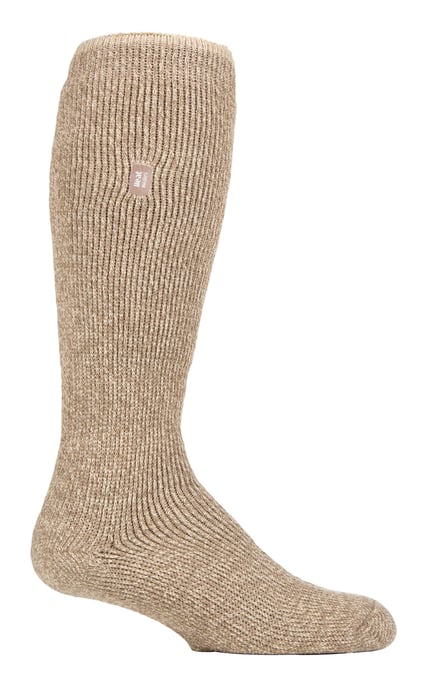 Heat Holders - Mens Long Leg Outdoor Merino Wool Thermal Socks with Reinforced Heel and Toe for Winter - Oatmeal - Image 1