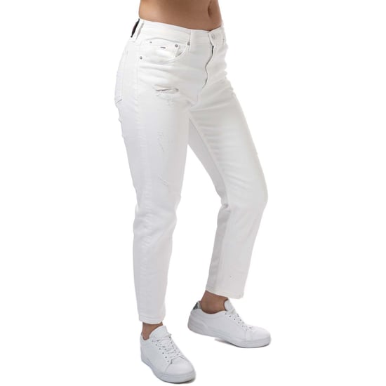 Tommy Hilfiger Tabard Logo Patch Jeans für Frauen in Weiß - Image 1