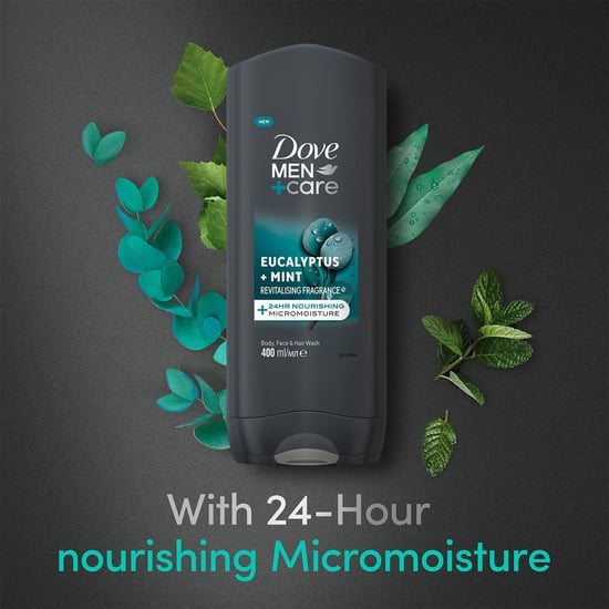 Dove Men+Care 3-in-1 Hair, Body & Face Wash Eucalyptus + Mint Fragrance, 3x400ml