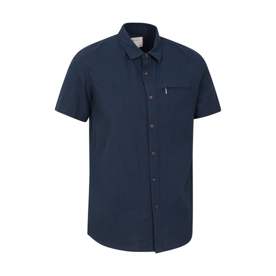 Mountain Warehouse Herren Kokosnuss Slub Kurzarm-Shirt (dunkelblau) - Image 6