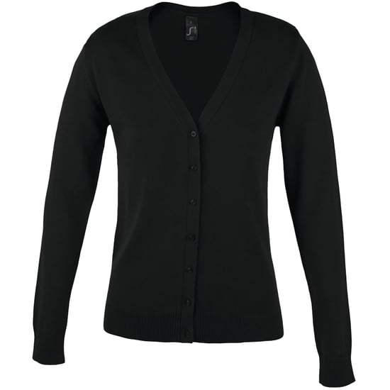 SOLS Womens/Ladies Golden V Neck Cardigan (Black)