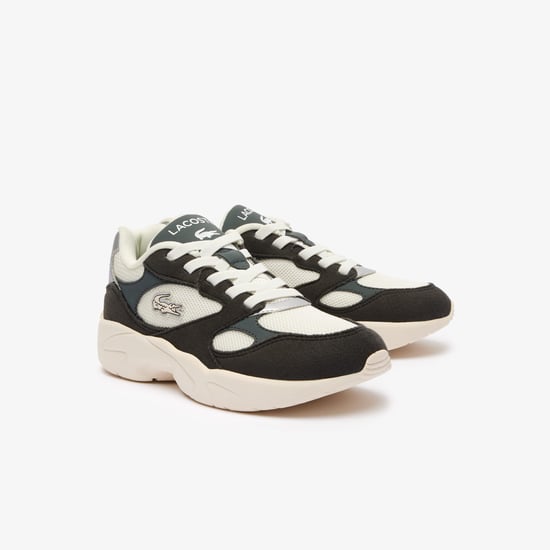 Boy's Lacoste Childrens Storm 96 Vintage Trainers in Black-White