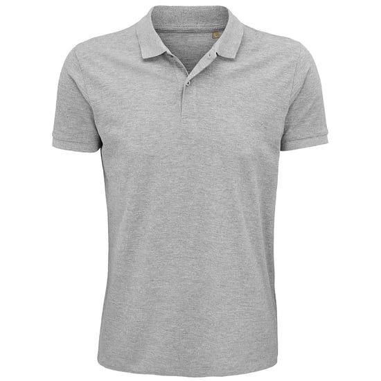 SOLS Herren Planet Pique Bio-Poloshirt (grau meliert) - Image 1
