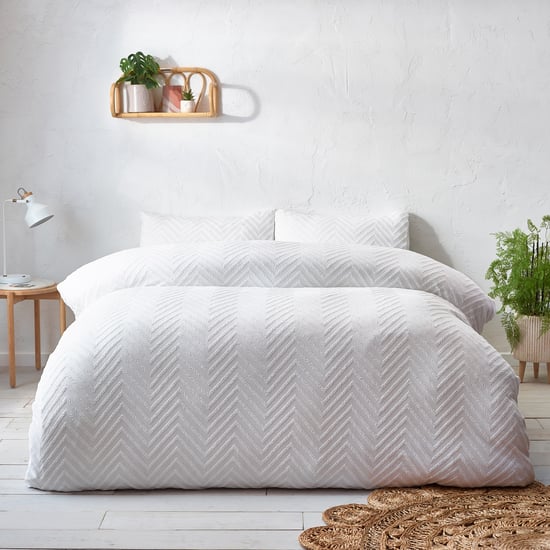 Minimalistisches Chevron-Zickzack-Tuft-Bettwäsche-Set - Image 1