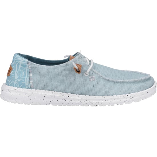 HEYDUDE Wendy Heathered Slub Tropical Leinen/Lyocell/Baumwolle Blaue Loafers für Damen - Image 5