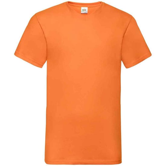 Fruit of the Loom Herren Valueweight V-Ausschnitt T-Shirt (Orange) - Image 1