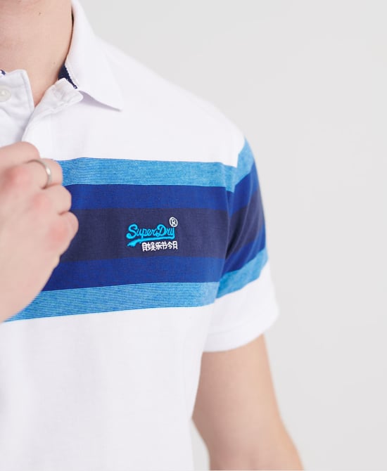 Superdry Organic Cotton Malibu Stripe Polo Shirt